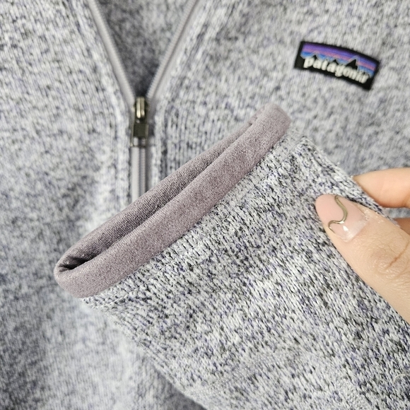Patagonia Purple Heathered Zip Pullover - Picture 5 of 7